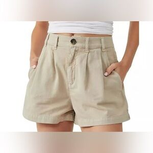 Free People Shorts Beige Billie Chino Shorts NWT